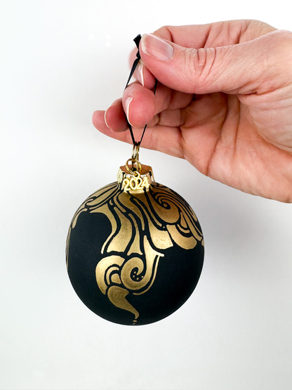 Gold-on-Black Ornament